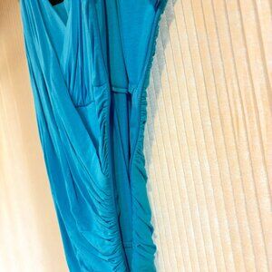 Cynthia Steffe, XS, Fitted midi blue dress